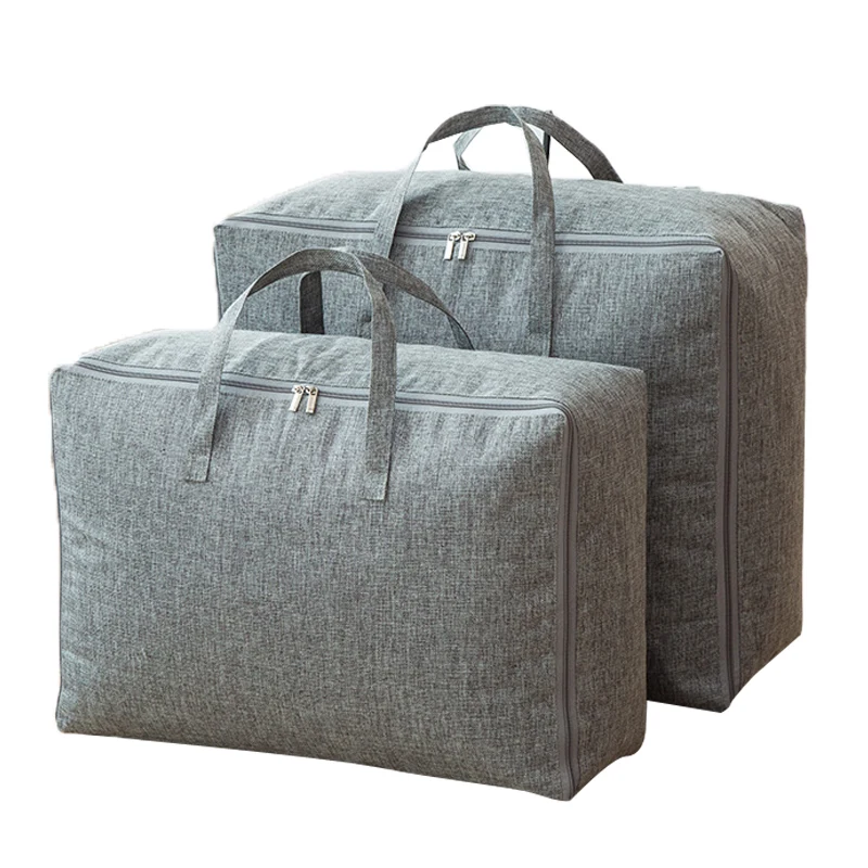 

Cotton and linen waterproof Simple Organizer Durable Storabe Bag Quilt Blnket Sock Stuff Portable Folding Closet Tidy Case