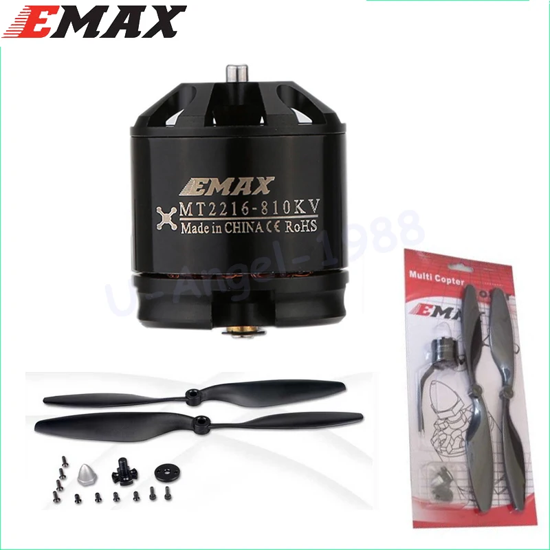 

Emax MT2216 810KV plus thread Brushless Motor 2 CW 2 CCW for Multirotor Quadcopters with 1045 propeller