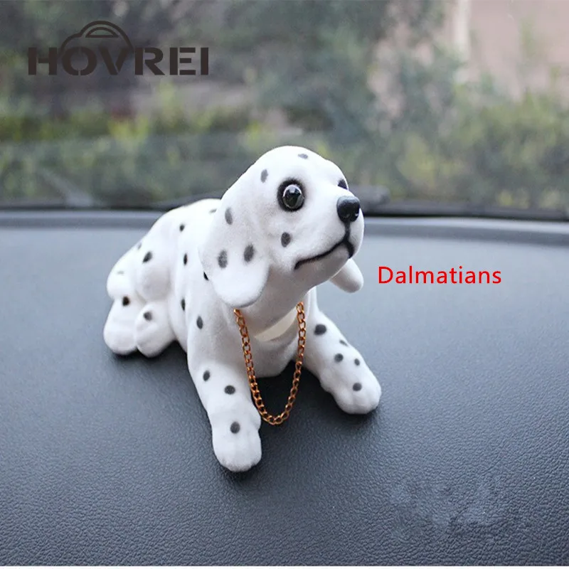 Автомобильный стиль, милая собачья кукла с качающейся головой, украшение для автомобиля, кивающая собака, качает головой, качая собака, для украшения автомобиля, предметы интерьера - Название цвета: Dalmatians