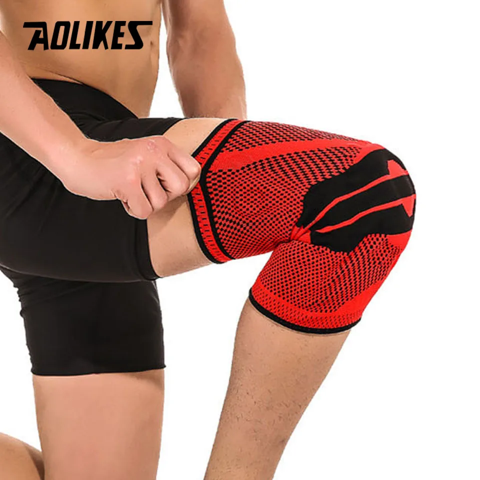 AOLIKES 1 шт. фиксатор колена для фитнеса и бега защитные спортивные наколенники