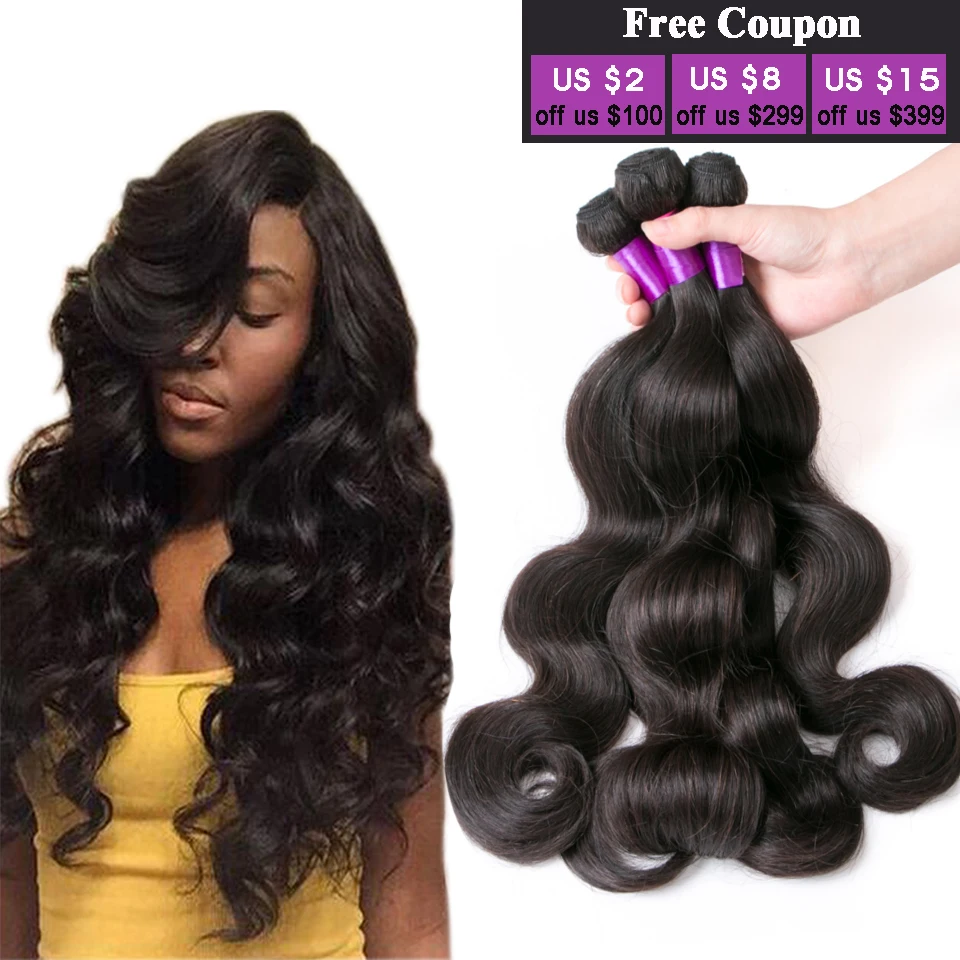 Brazilian Virgin Hair Body Wave 4PC Brazilian Body Wave Human Hair Extensions 7A Unprocessed Virgin Hair Brazilian Cabelo Humano