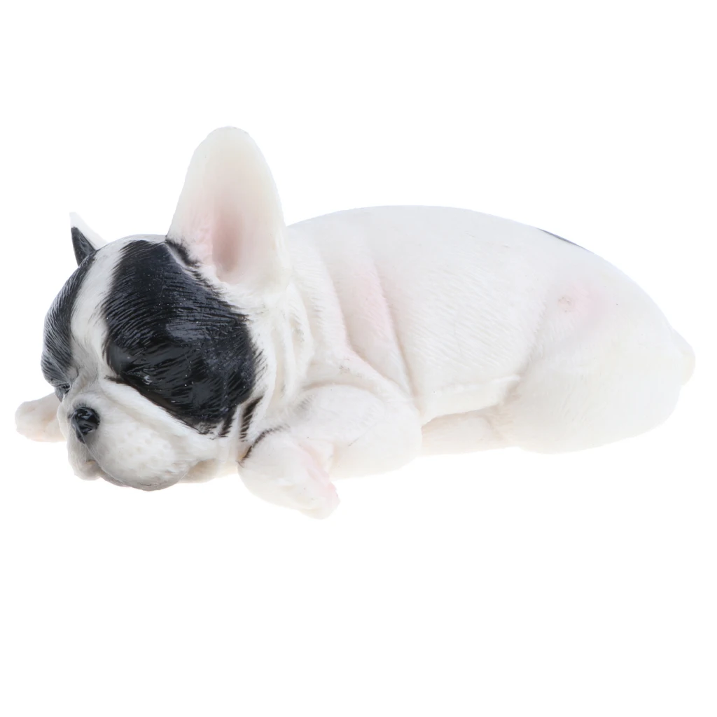 Realistic Sleeping French Bulldog Dog Animal Puppy Pet Figure Wild ...