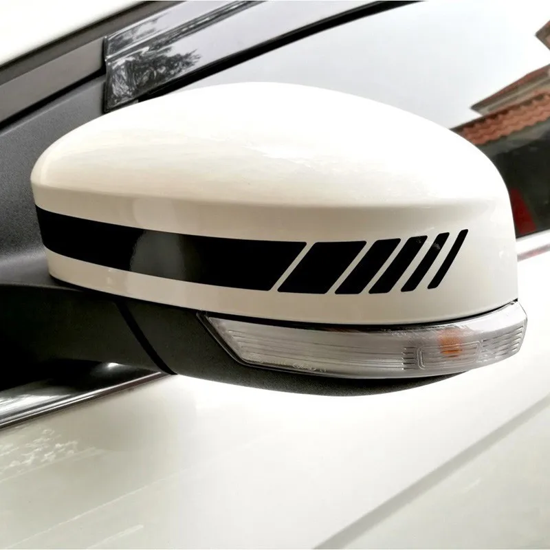 Blanco Nuevo diseño de la pluma de la decoración 3D pegatina para el lado del espejo retrovisor del coche
