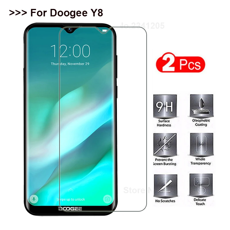 2 шт., закаленное стекло Для Doogee Y8, защитная пленка для экрана телефона, защитный стеклянный Чехол Для Doogee Y8, смартфон 6,1