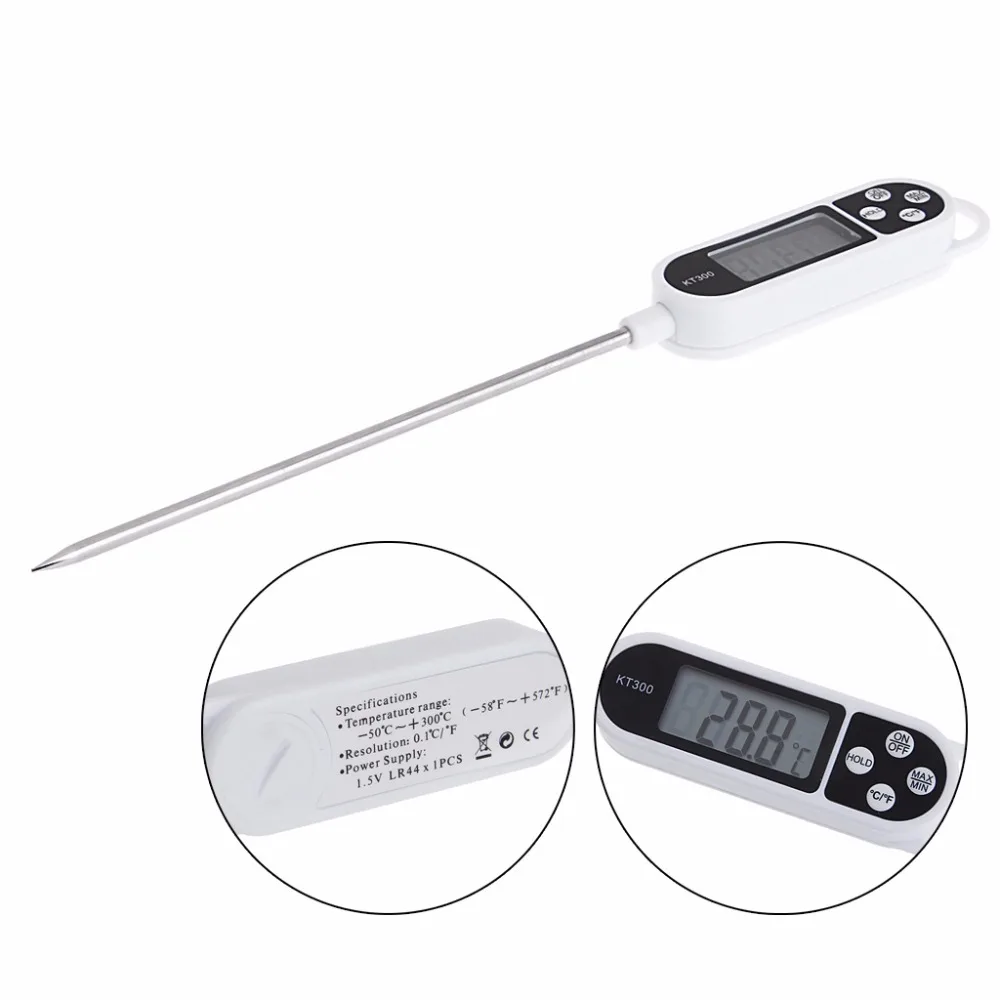 

Digital LCD Display Themometer Temperature Probe Cooking Food Kitchen BBQ Tool