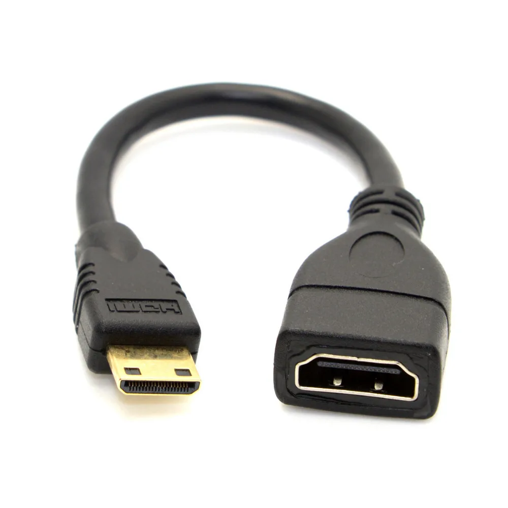 

10cm Mini HDMI Male Type C to HDMI Female Extension Cable for DV Sony Cannon MP4 Camera DC DV