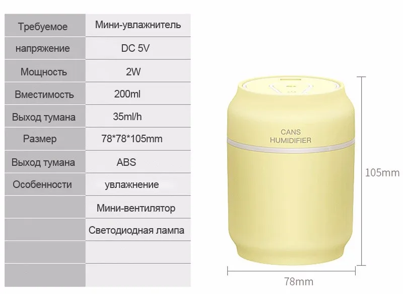 200 мл Многофункциональный 3 in1 USB увлажнитель воздуха 7 цветов светодиодный легкий аромат эфирного масла диффузор с Мини кулер вентилятор