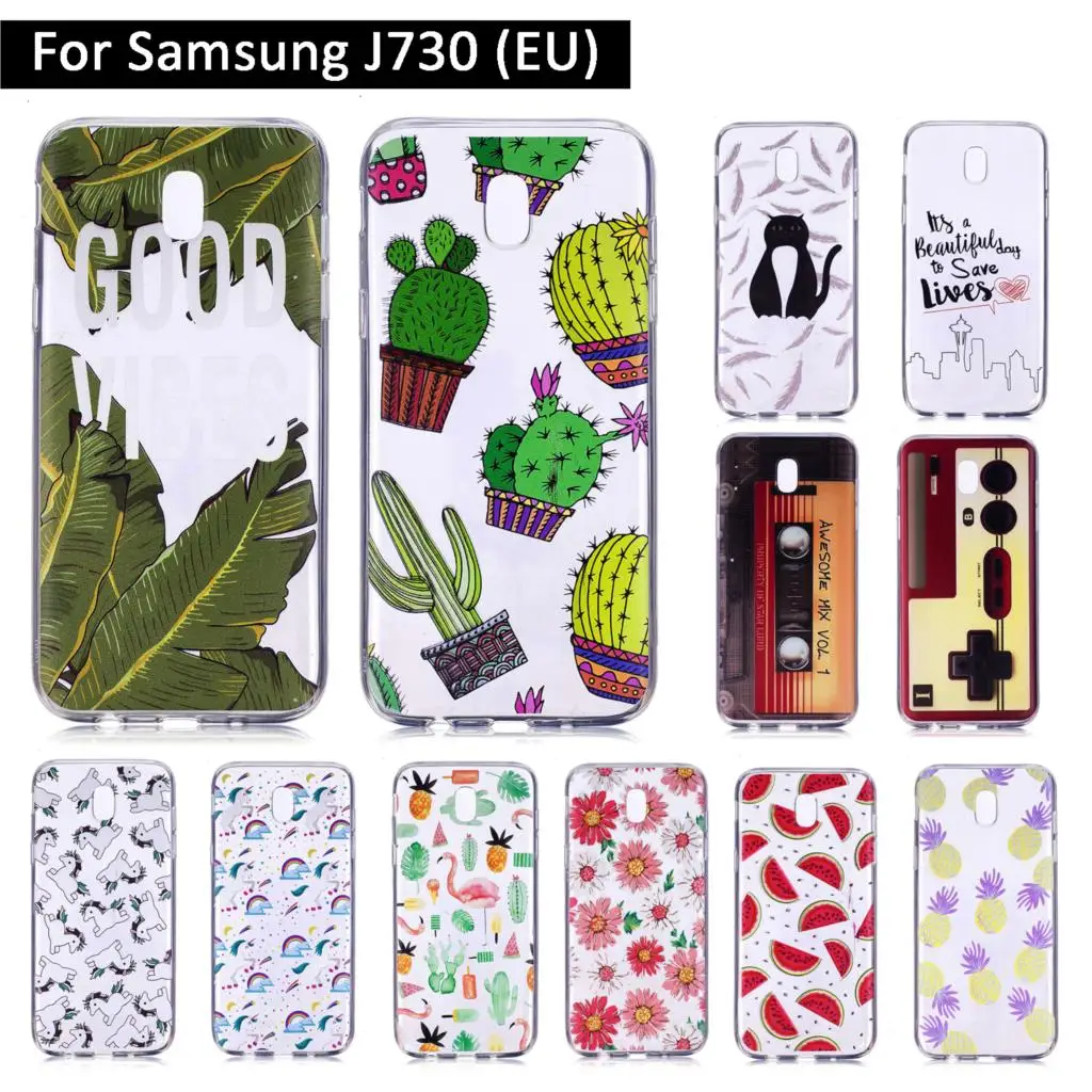 Luxury Cartoon Case For Samsung Galaxy J7 J 7 2017 EU Version Soft Silicone TPU Cover for J730F 730 Phone Shells Cases |