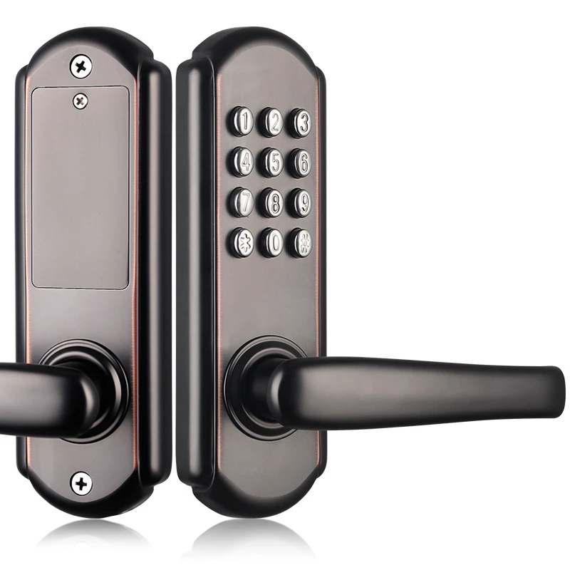 Waterproof Mechanical Digital Door Lock Push Button Keypad Keyless Code Combination Lock Set Intelligent Smart Door Lock