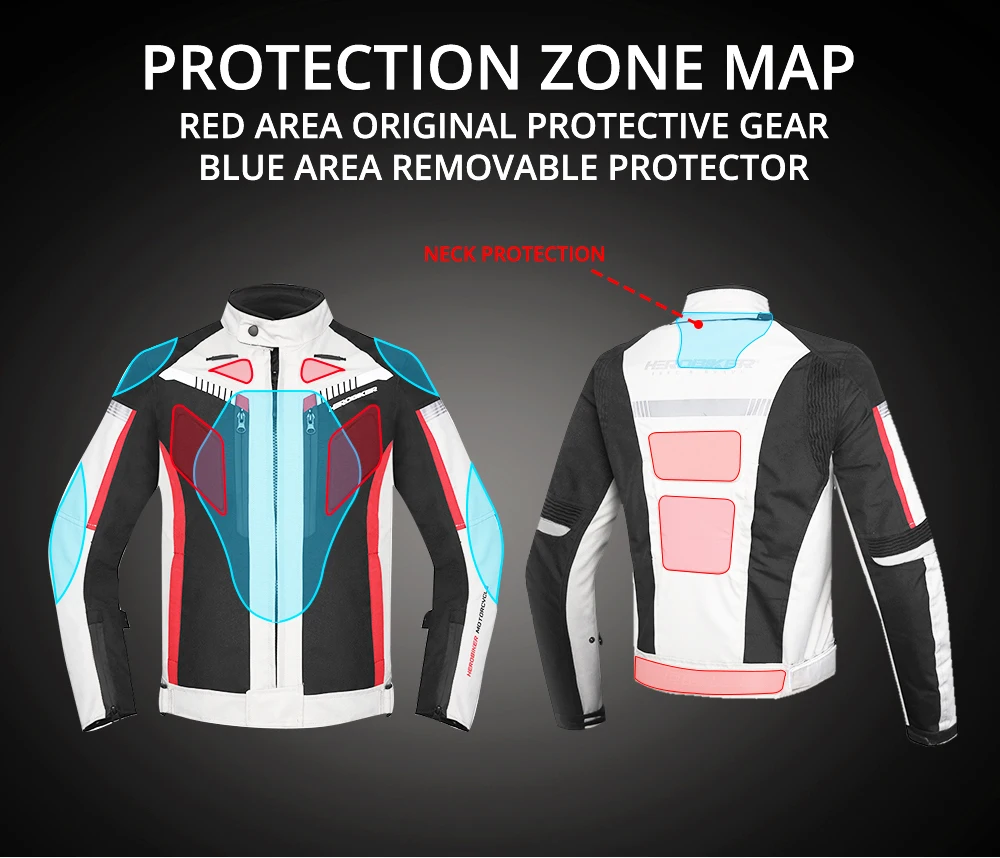 HEROBIKER мотоциклетная куртка Защитное снаряжение водонепроницаемая мотоциклетная куртка мужская одежда для мотокросса мотоциклетный костюм с 5 протекторами