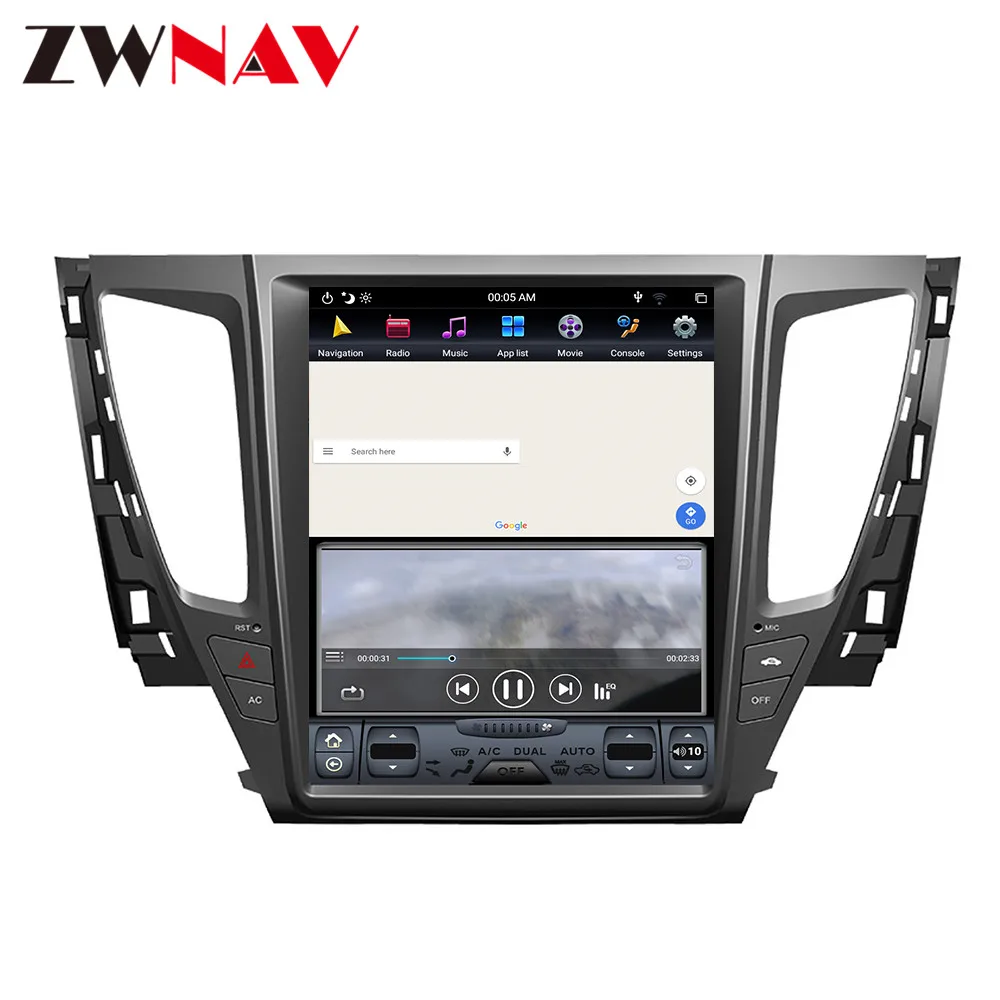 Sale Android 8.1 4GB RAM Tesla style PX6 Car GPS Navigation For MITSUBISHI PAJERO 2016+ head unit multimedia auto radio tape recorder 4