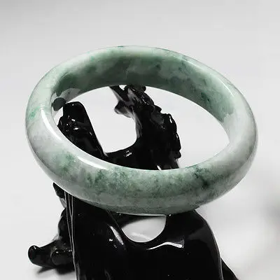 

0237 Natural Green Jadeite Jade Gems Bangle Bracelet