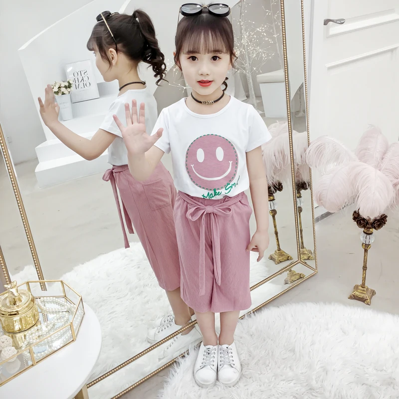 

JMFFY Summer Clothing Sets Baby Girl Infant Fashion Outerwear Clothes Suit T-shirt+Pant Suit Clothing 2019 Children Outwear Girl