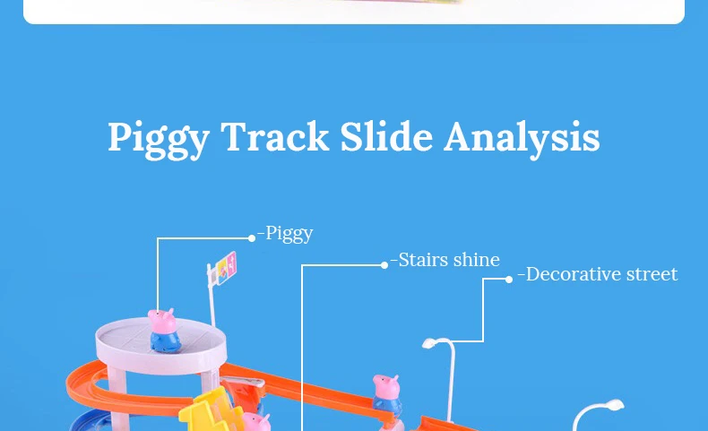 2018 горячие игрушки детям электрический вагон творческий мультфильм свинья восхождение Лестницы плагин двойной музыка Комбинации трек