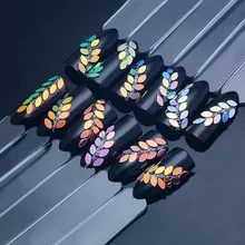 Nhiều Màu Toàn Phương Móng Tay Kim Sa Lấp Lánh Ngựa Mắt Hình Chói Mắt Móng Bột Paillette Làm Móng Tay Móng Tay Nghệ Thuật Bột Trang Trí(China)