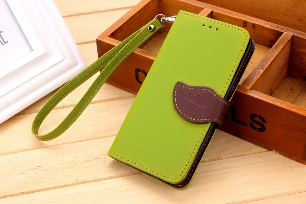 Лист дизайн кожаный бумажник flip case для samsung s3 mini/8190 сотовый телефон случаях с