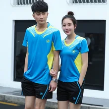 Печать комплект для бадминтона мужчин/женщин, спортивная одежда для бадминтона, настольные теннисные наборы, теннисная Одежда наборы 1 комплект AY005