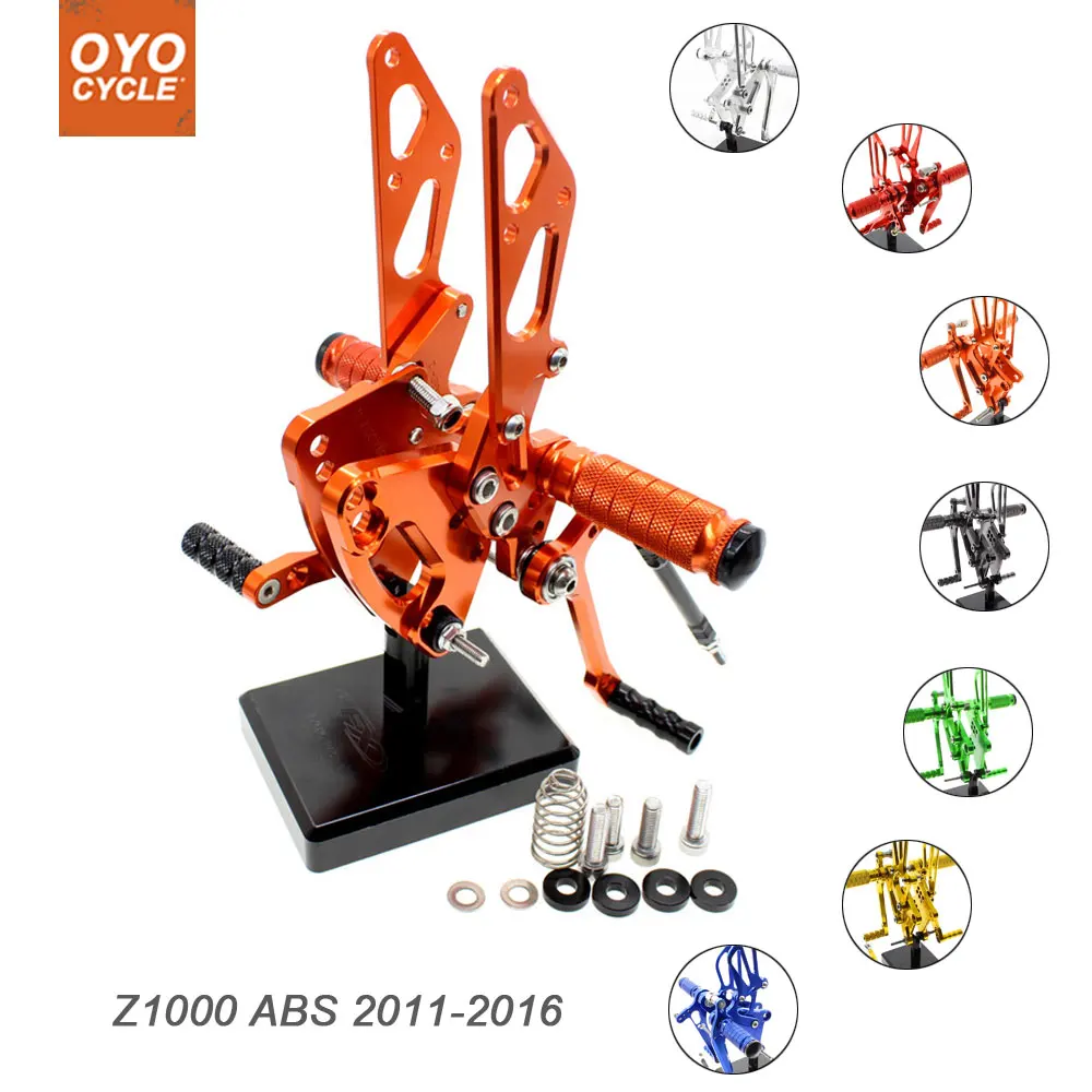 

For Kawasaki Z1000 ABS 2011-2016 Motorcycle Rear Set Accessories CNC Adjustable Rearset Foot Pegs Z1000 Foot Rests Footpegs