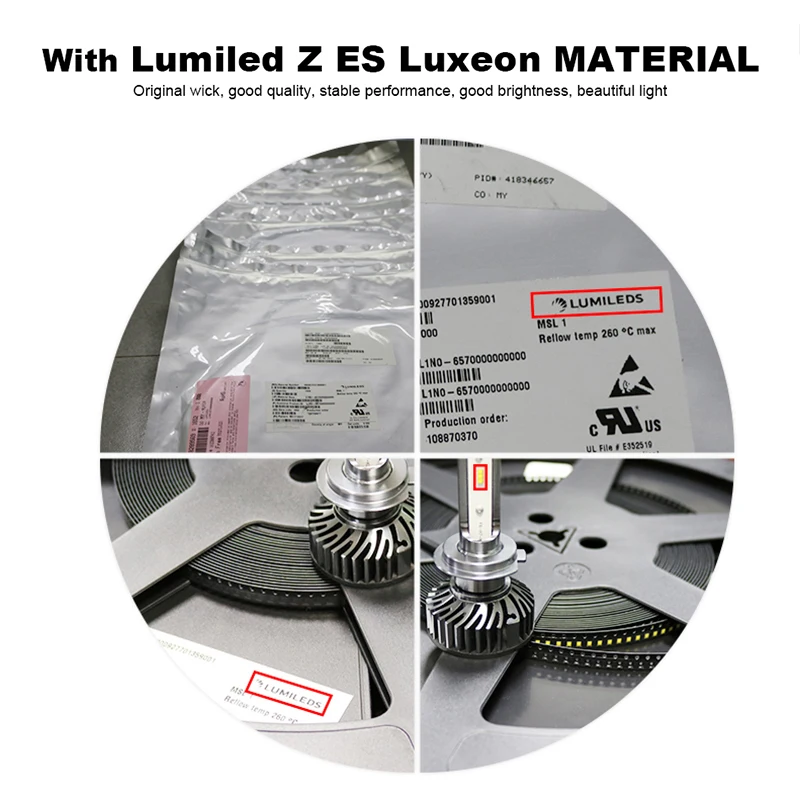 HLXG с Lumi светодиодный s luxion ZES чип H7 светодиодный 12000LM мини Автомобильные фары авто лампы H1 H4 светодиодный H11 H8 HB3 9005 HB4 6000K 12 в 24 В