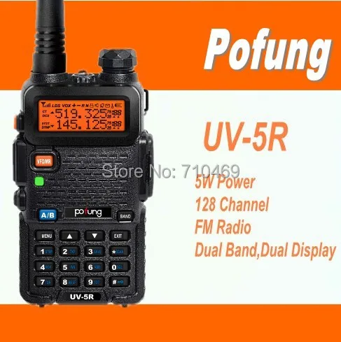 Pofung рация двухдиапазонный walk talk 136-174/400-520 МГц FM Ham двухсторонний радиоприемник walkie