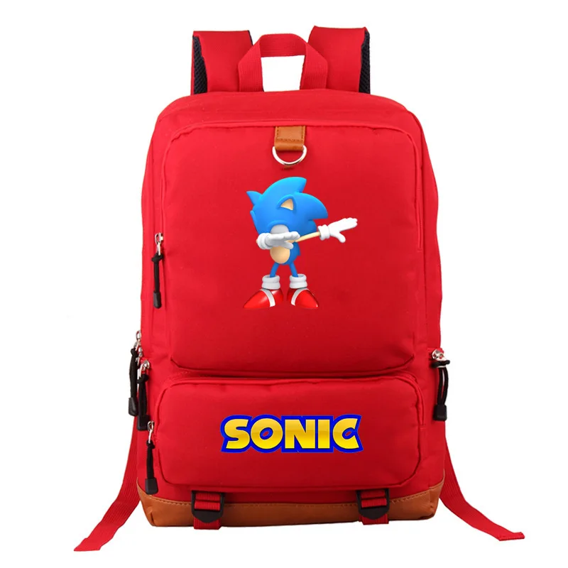 Аниме звуковой рюкзак с ежом косплей мультфильм плечи дорожные сумки для ноутбуков дети подростковый Школьный Сумки Рюкзак подарок - Цвет: Red pattern 8