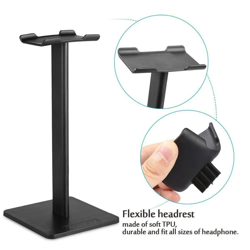 

Aluminum Alloy Headphones Holder Classic Headset Earphone Stand Holder Bracket Earbud Hanger Metal and Soft TUP for Headphone