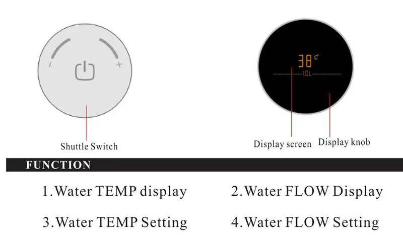 Умный автоматический термостат, Душевая система, смесительный клапан, ЖК-дисплей, душевая панель, настенная, скрытое вращение, круглая ручка управления, 2/3 переключатель