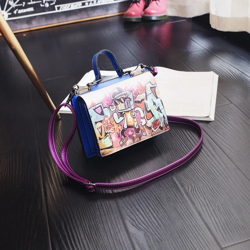 Women Leather Handbag Stitching Female Crossbody Shoulder Bags Ladies Travel Messenger Bag Fashion Bolsa Feminina Tote SS7210 (12)