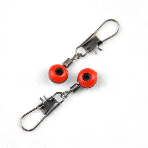 10pcs Fish Lure Line Stopper Space Beans Snap Connector Rolling Swivel