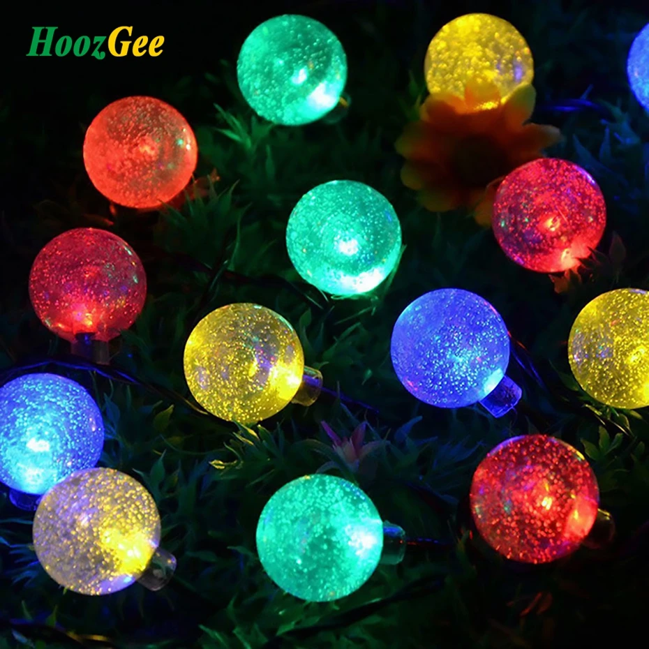 

HoozGee Fairy Lamp 30 LED Crystal Ball Wireless Remote Control String Light Outdoor Graden Party Decor Lighting (Battery Power)