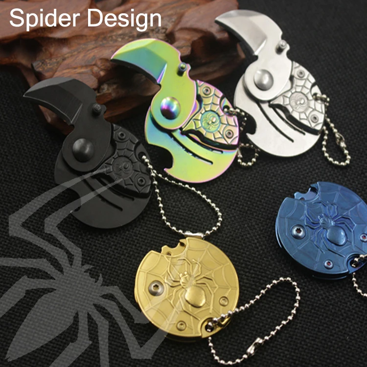 

2018 Spiderman Knife Mini Pocket Tactical Tools Knife Self Defense Weapon Multifunction Camping Survival Folding Portable EDC