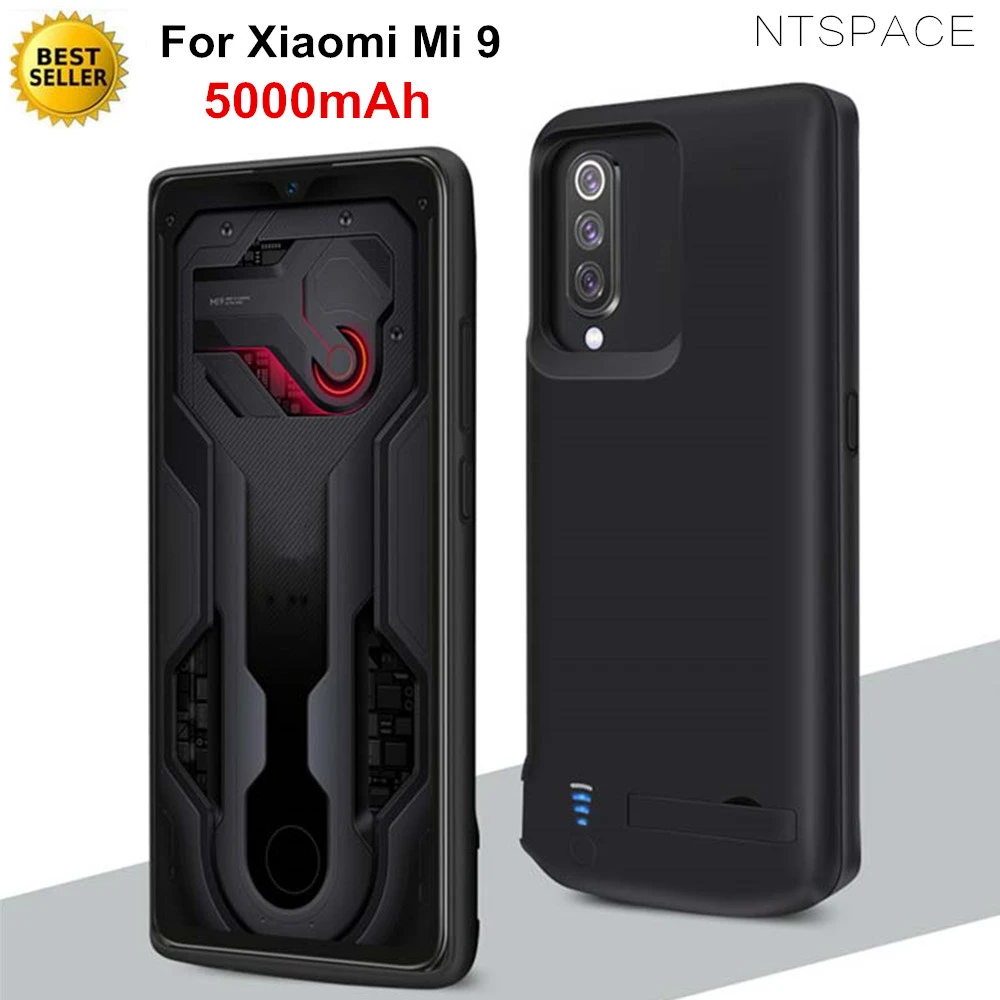 

NTSPACE Portable Power Bank Pack Charging Cover Case For Xiaomi Mi 9 Battery Charger Cases 5000mAh Extenal Powerbank Case Coque