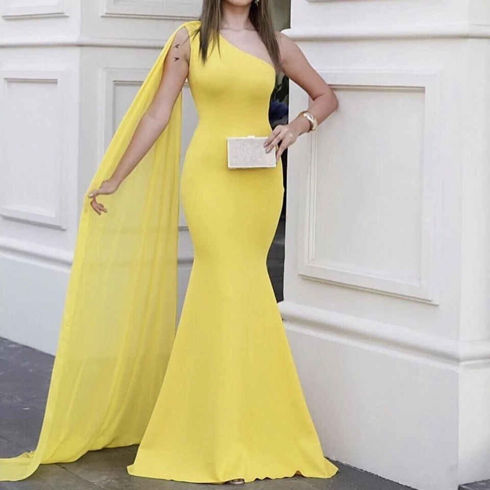yellow chiffon maxi dress