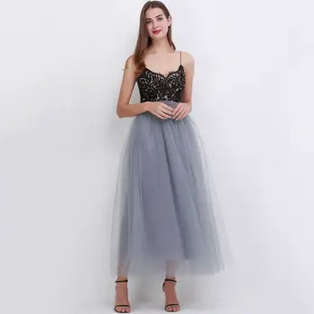 

High Quality Sexy Fashion Women Girls A Line Long Midi Tulle Tutu Skirts Princess Ballet Skirt Prom Gown Black White Pink