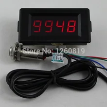 DC 24 В 4 цифровой Красный светодиодный счетчик вверх вниз+ эффект Холла датчик приближения NPN