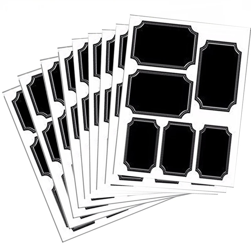 White Custom Border Chalkboard Label Waterproof adhesive chalkboard