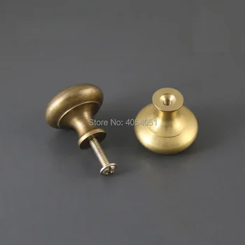 

free shipping Antique solid simple drawer cabinet knob furniture hardware wardrobe shoe door single hole handle round cone pull