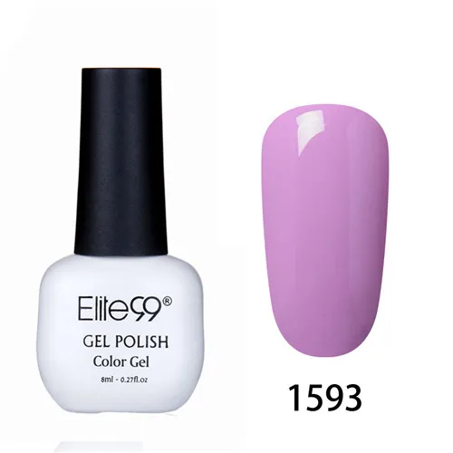 Elite99 8 мл Лак для ногтей великолепный цвет Гель-лак для ногтей Vernis полуперманентное верхнее покрытие Базовое покрытие Гель-лак для ногтей Гель-лак - Цвет: 1593