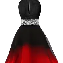 Короткий держатель Бальные платья градиентное платье с бисером для выпускного вечера с низким вырезом на спине шифоновые коктейльные платья Свадебная вечеринка платье G076