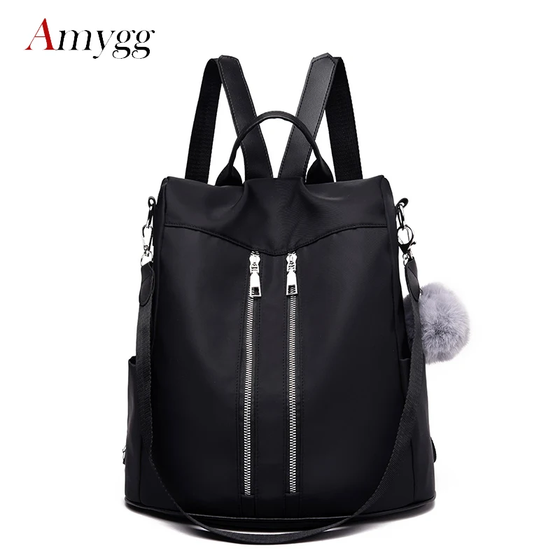

Double Zipper Female Backpack Waterproof Nylon Women School Backpack For Teenage Girls Mochila Feminina Travel Bags Sac A Dos