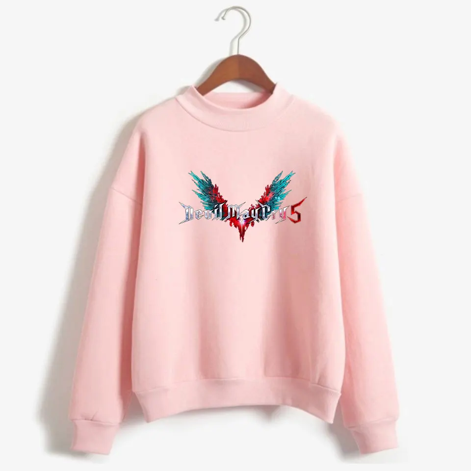 

Devil May Cry 5 Printed Turtleneck Sweatshirts Women/Men Fashion Long Sleeve Sweatshirts Nero&Dante DMC Casual Clothes Plus Size
