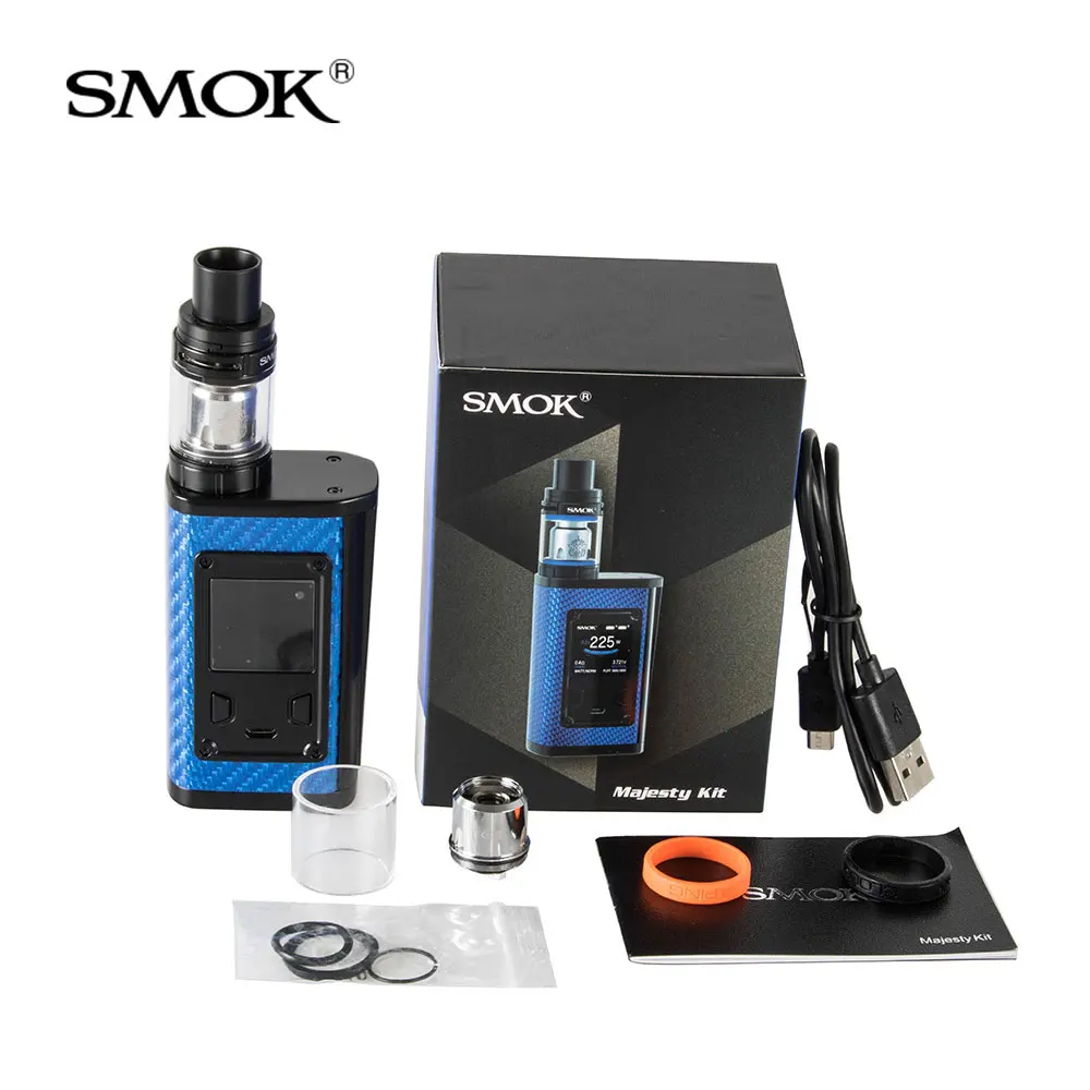 Оригинальный набор SMOK Majesty из углеродного волокна 225 Вт с баком V8 X Baby 4 мл + катушки