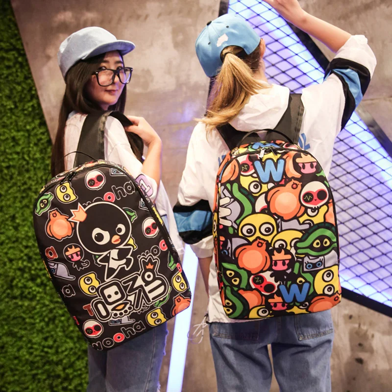 

2017 Women Cartoon Fashion Backpack Cool Travel Bookbag School Bags Cute Female Rucksack Mochila Daily Pack