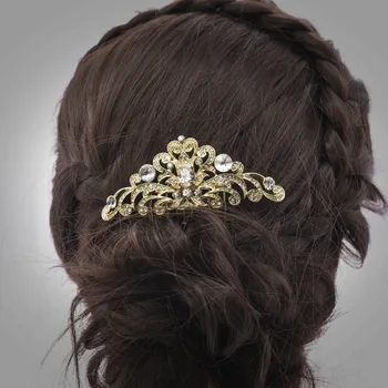 

Hair Accessories Wedding Bridal Hair Combs Hairpins Jewelry Clear Zircon Rhinestone Crystal CO1460R