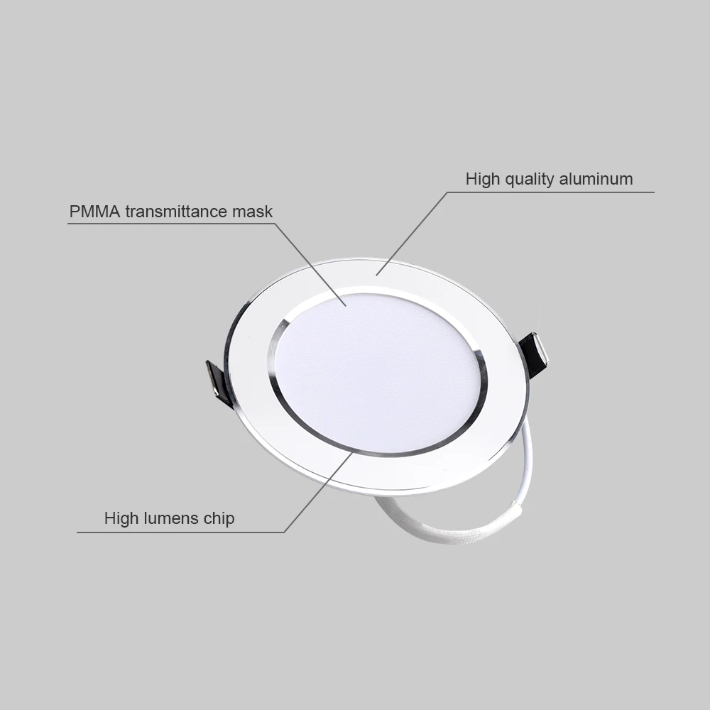 Светодиодный светильник 3 Вт, 5 Вт, 7 Вт, 9 Вт, 12 Вт, 15 Вт, 18 Вт, Круглый встраиваемый светильник 220 В, 230 В, 240 в, светодиодный светильник для спальни, кухни, внутреннего освещения