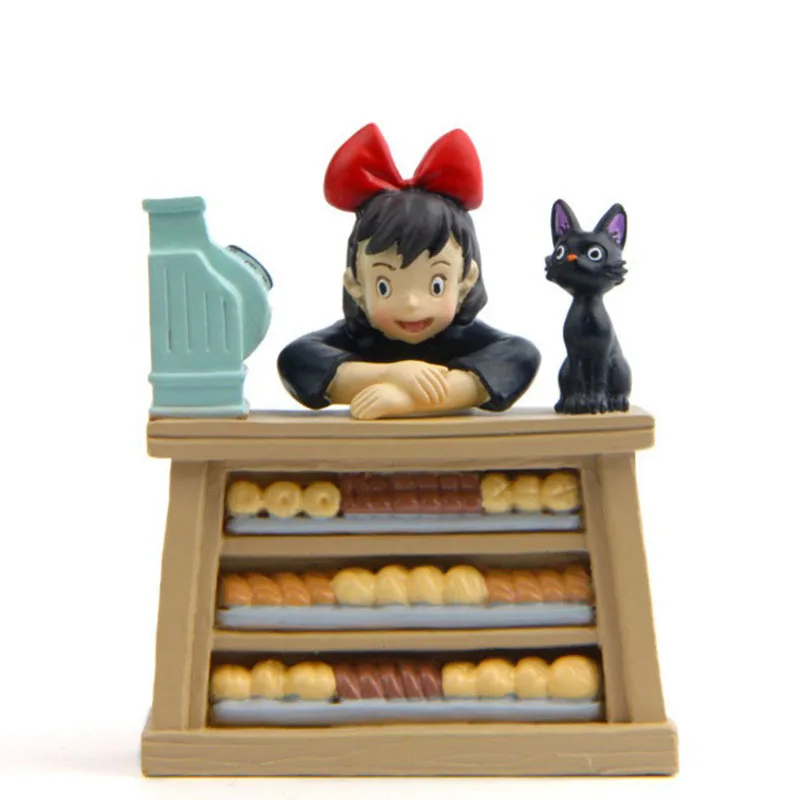 

1 Pcs Cartoon Japanese Anime Ghibli Miyazaki Kiki's Delivery Service Cat PVC Action Figures Model Toy for Garden Decor Kids Gift