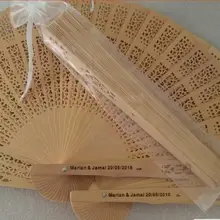 29 шт Индивидуальный имя и Дата элегантный складной ручной деревянный веер свадебный подарок
