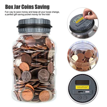 

Home Organizer Electronic Liquid Crystal Computer LCD Display Preserves Digital Counting Coin Bank Money Saving Box Jar Bank