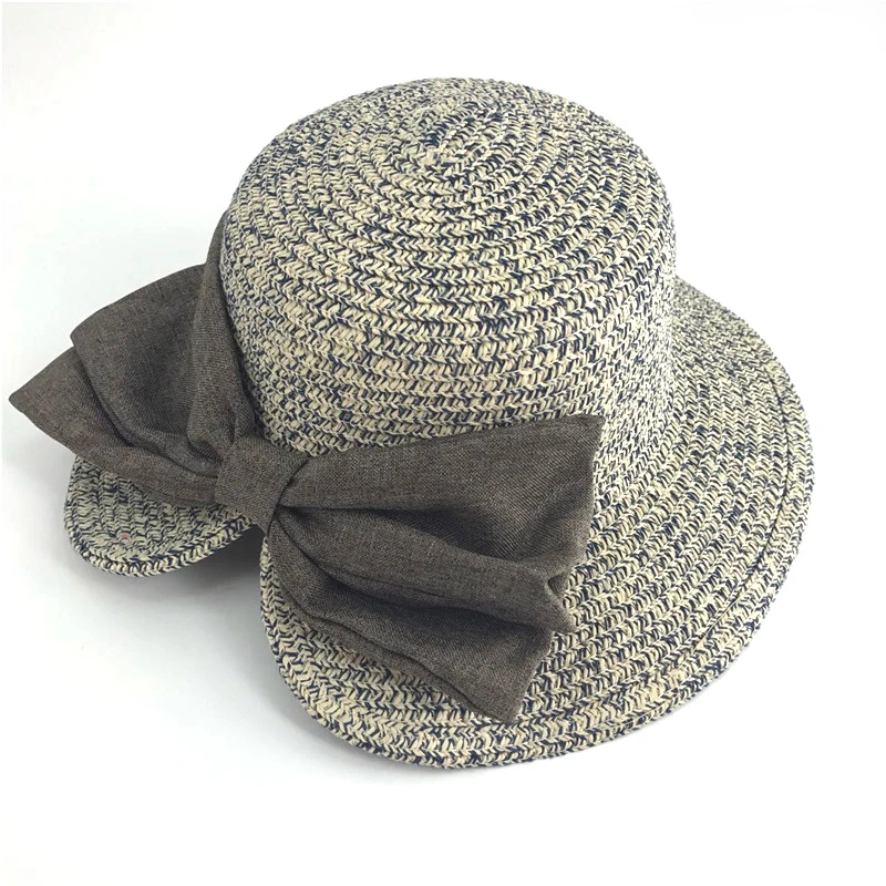 

2019 spring Summer new women's beach Visor sun protection sun hat handmade straw hat outdoor travel straw hat women sun hat