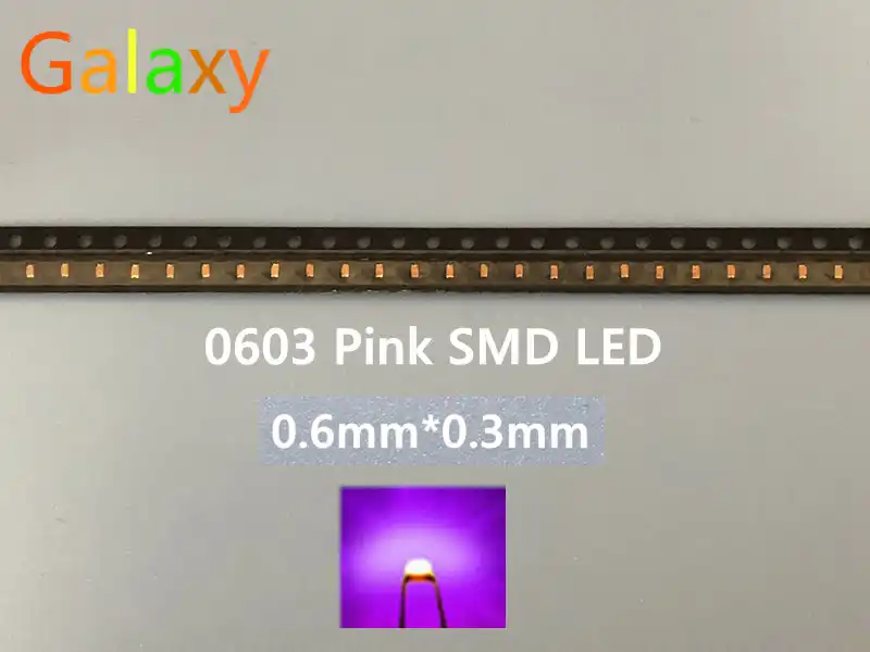 100pcs//0603 Pink Ultra Bright SMD SMT LED Light-Emitting diodes New